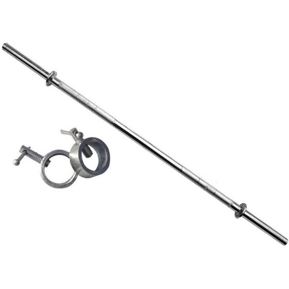 Standard Straight Weight Barbell Bar 7 Feet with 2 Locks www